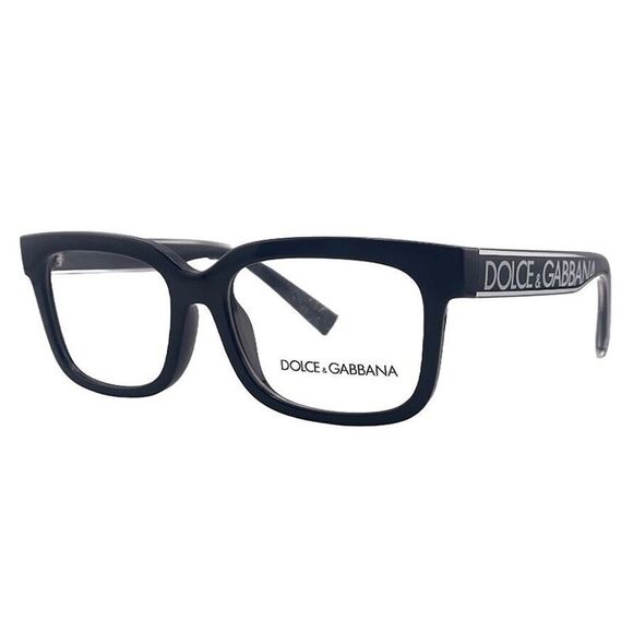 Dolce & Gabbana KIDS DX 5002 501 Black Plastic Rectangle Eyeglasses 49mm